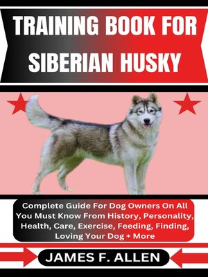 cover image of TRAINING BOOK FOR SIBERIAN HUSKY